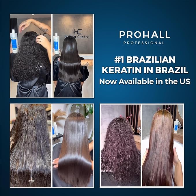 Brazilian Keratin Treatment Blowout Complex - PROHALL SELECT ONE 10.1oz/300ml - Formaldehyde Free Keratin Hair Treatment at Home - Queratina Brasileña Keratina Para Alisar el Pelo Sin Formol