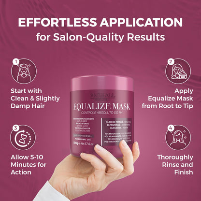 PH Stabilizing Equalize Hair Mask for Damaged Hair-Deep Conditioning Hair Mask Treatment for Color, Keratin Treated & Bleached Blonde Hair-Neutralize Toxic Chemical & Balance PH Level-Prohall Cosmetic
