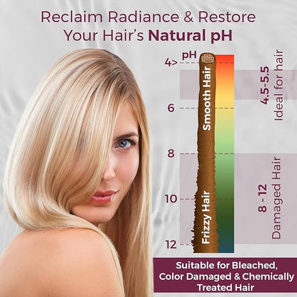 PH Stabilizing Equalize Hair Mask for Damaged Hair-Deep Conditioning Hair Mask Treatment for Color, Keratin Treated & Bleached Blonde Hair-Neutralize Toxic Chemical & Balance PH Level-Prohall Cosmetic