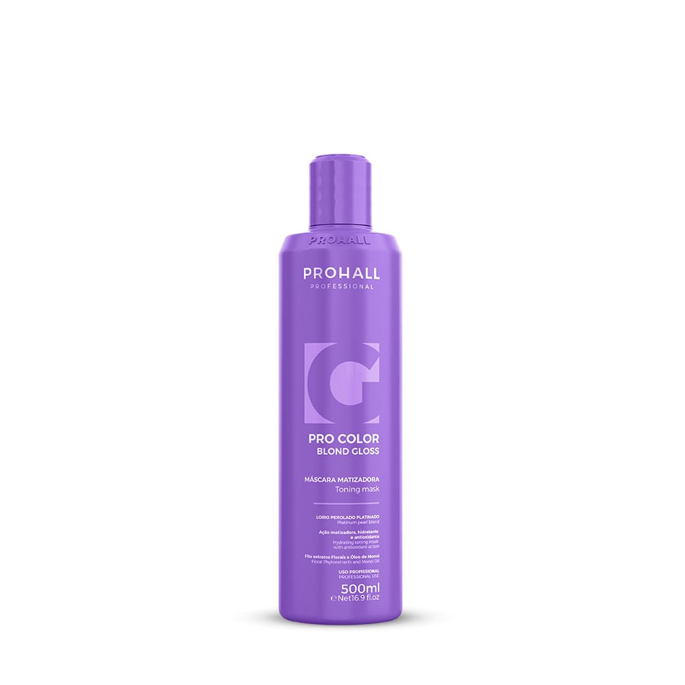 Prohall Cosmetic Purple Mask & Toner for Blonde Hair - Color Enhancing Gloss Repair for Dry, Damaged & Brassy Locks, Reduces Yellow Hue